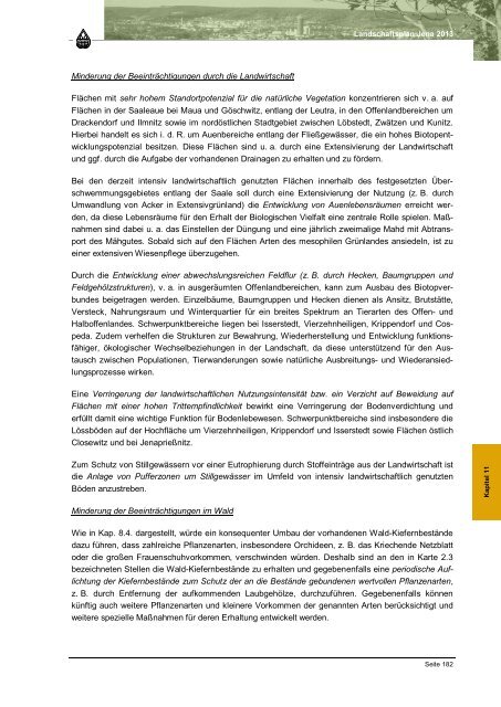 Entwurf Landschaftsplan 2013, Text (application/pdf 9.9 MB) - Jena