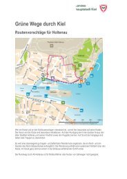 Grüne Wege durch Kiel Routenvorschläge für Holtenau