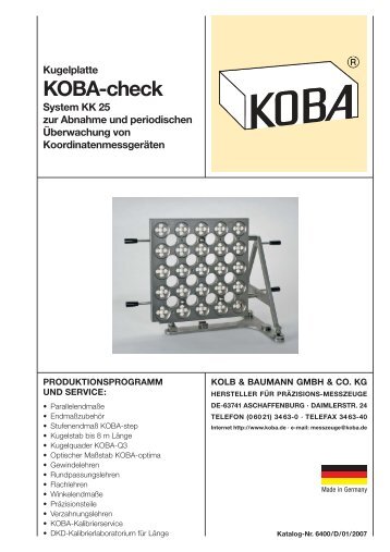 KOBA-Check - Kolb & Baumann GmbH & Co KG