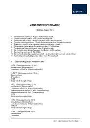 MANDANTENINFORMATION - KPWT