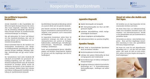 Infoflyer Brustzentrum - Klinikum Region Hannover GmbH