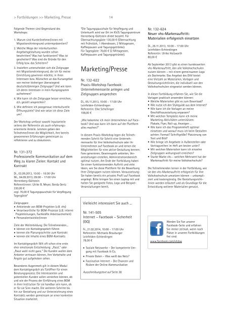 Fortbildungen VHS-Verband BW 2/2013 (application/pdf) - Stadt Lahr