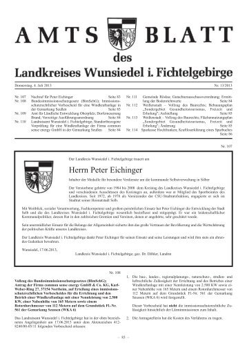 45779_Landratsamt Amtsblatt Nr. 13.indd - Landkreis Wunsiedel im ...
