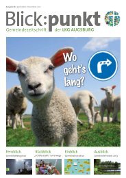 Wo geht's lang? - Landeskirchliche Gemeinschaft Augsburg