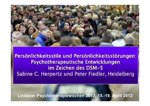 Psychotherapie der Persönlichkeitsstörungen im Zeichen von DSM-6