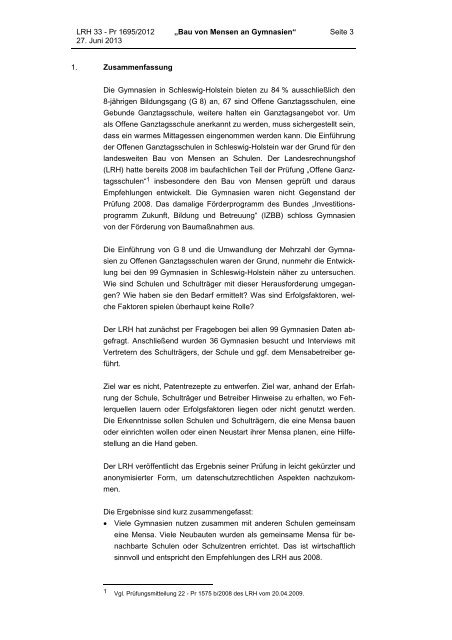 Infos... - Landesrechnungshof Schleswig-Holstein