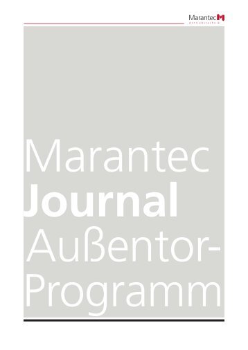 Journal Außentorprogramm Download (PDF ... - Marantec Antriebs