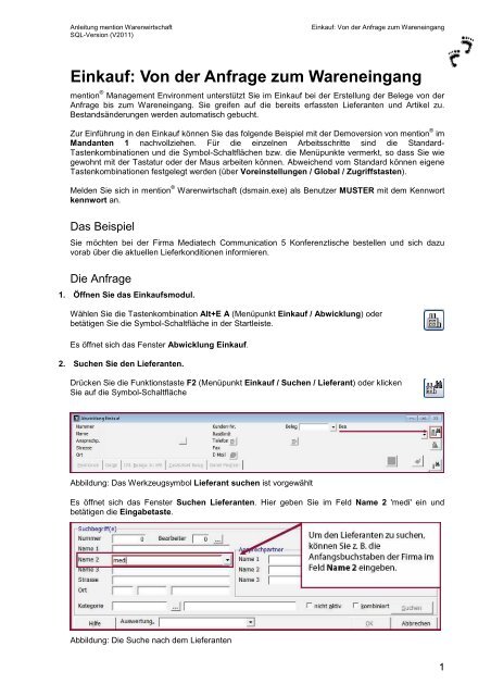 Einkauf Von Der Anfrage Zum Wareneingang