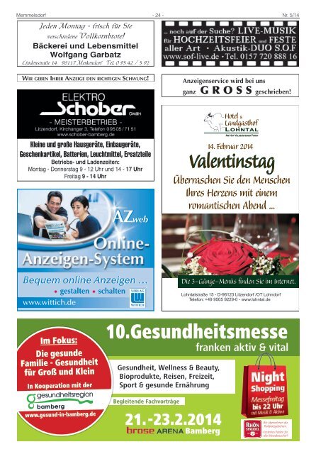 Mitteilungsblatt KW 5 (31.01.2014).pdf - Memmelsdorf