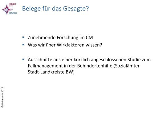 Steuerung der Hilfe zur Pflege durch Case Managment