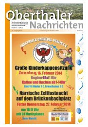 Wochenzeitung für Gronig, Güdesweiler, Oberthal und Steinberg ...