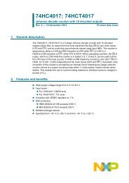 74HCT4017 Johnson decade counter with 10 decoded outputs