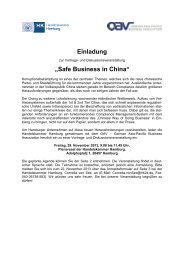 Einladung „Safe Business in China“