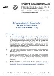 Zwischenstaatliche Organisation für den internationalen ... - OTIF