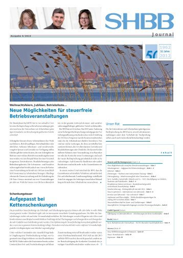 SHBB Journal (Ausgabe 04/2013)