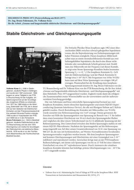 PTB-Mitteilungen 2013 Heft 4 - Physikalisch-Technische ...