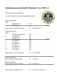Ergebnisse Pokalschießen Ohlendorf Jugend 2013 - SK Ohlendorf