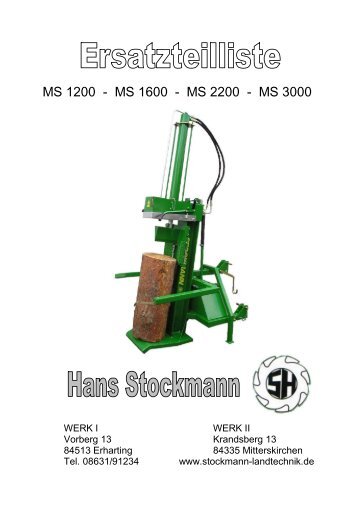 MS 1200 - MS 1600 - MS 2200 - MS 3000 - Stockmann Landtechnik