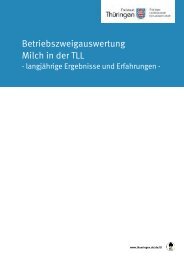 Betriebszweigauswertung Milch - Thüringer Landesanstalt für ...