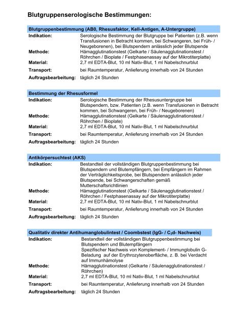 Weitere Informationen über das Thema Transfusionsmedizin (PDF)