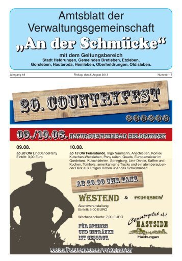 Amtsblatt Nr. 15 vom 02.08.2013 - Verwaltungsgemeinschaft "An der ...