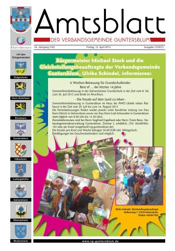 Freitag, 12.04.2013 Ausgabe 15/2013 - Verbandsgemeinde ...