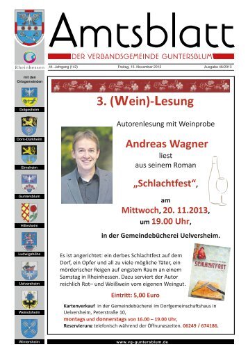 Freitag, 15.11.2013 Ausgabe 46/2013 - Verbandsgemeinde ...