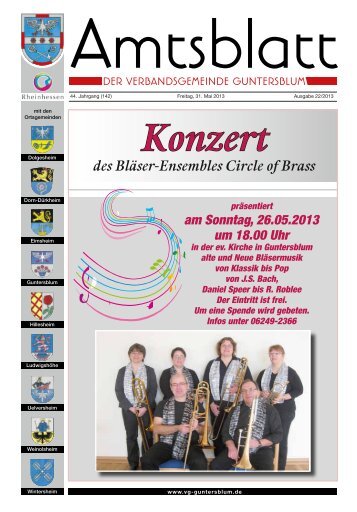 Konzert - Verbandsgemeinde Guntersblum