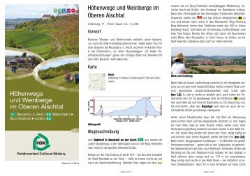 Höhenwege und Weinberge im Oberen Aischtal - VGN