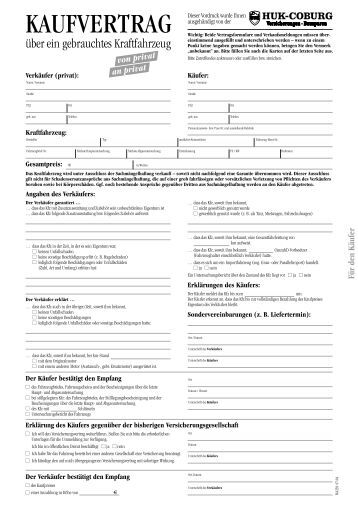 ADAC Kaufvertrag für den privaten Verkauf eines gebrauchten ...