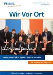 Ausgabe Dezember 2013 - Volksbank Ochtrup eG