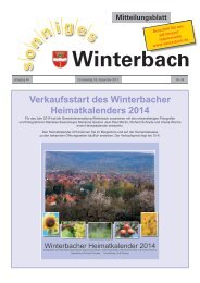 Mitteilungsblatt KW 49/2013 - Gemeinde Winterbach