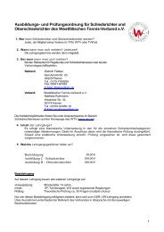 Ausbildungs- und Prüfungsordnung für Schiedsrichter und ... - WTV