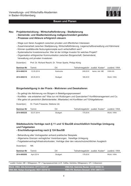 Bauen und Planen - Württembergische Verwaltungs