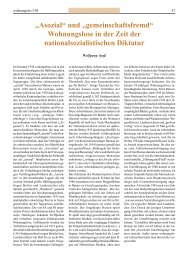 „Asozial“ und „gemeinschaftsfremd“ Wohnungslose in der Zeit der ...