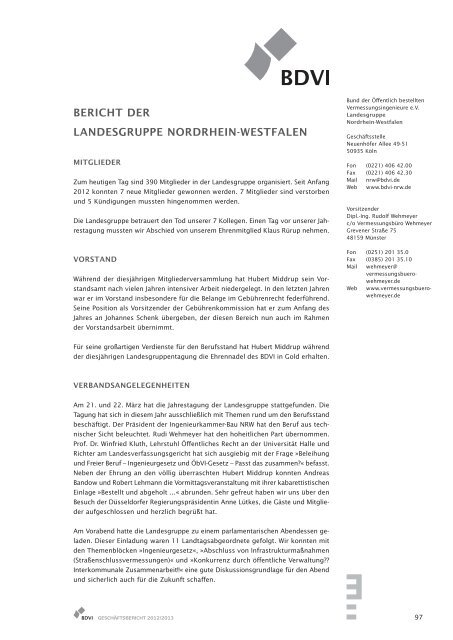 GESCHÄFTSBERICHT 2012|2013 - BdVI