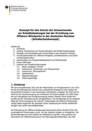 Schallschutzkonzept - Bundesamt für Naturschutz