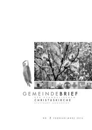 gemeinde brief - Evangelische Christuskirchengemeinde Stuttgart ...