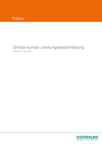 Simba Human Leistungsbeschreibung 01.06.2013 - conexum.de