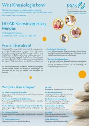 Was Kinesiologie kann! DGAK-KinesiologieTag Minden