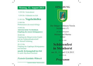 Schützenfest in Steinhorst