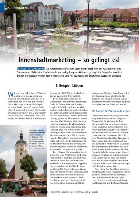 Innenstadtmarketing – so gelingt es! - IHK Cottbus