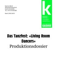 Das Tanzfest: «Living Room Dancers ... - Kaserne Basel