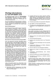 PDF-Datei: Informationsblatt Tarif O1D - Zusatzversicherung - DKV