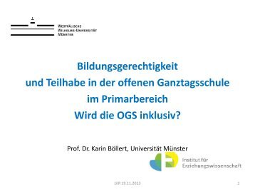 Wird die OGS inklusiv? - Landschaftsverband Rheinland