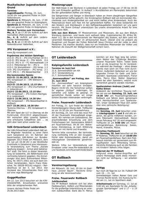 AMTS- UND MITTEILUNGSBLATT - Leidersbach