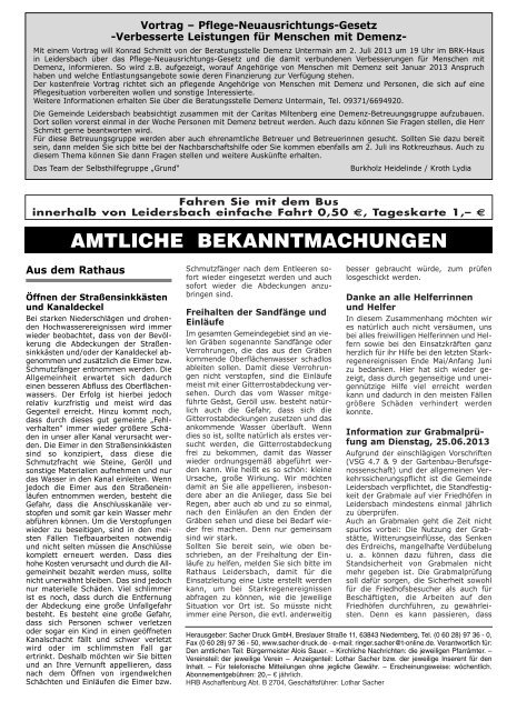 AMTS- UND MITTEILUNGSBLATT - Leidersbach