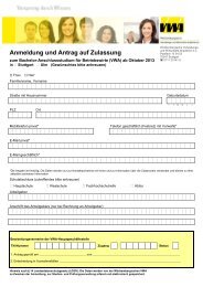 PDF Anmeldeformular (Antrag auf Zulassung) - Württembergische ...
