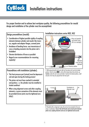 Installation instructions - Cytec Zylindertechnik Gmbh