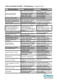 Fehler-Checkliste für DOS-* / Cos-Systeme - CONNEX PAINT ...